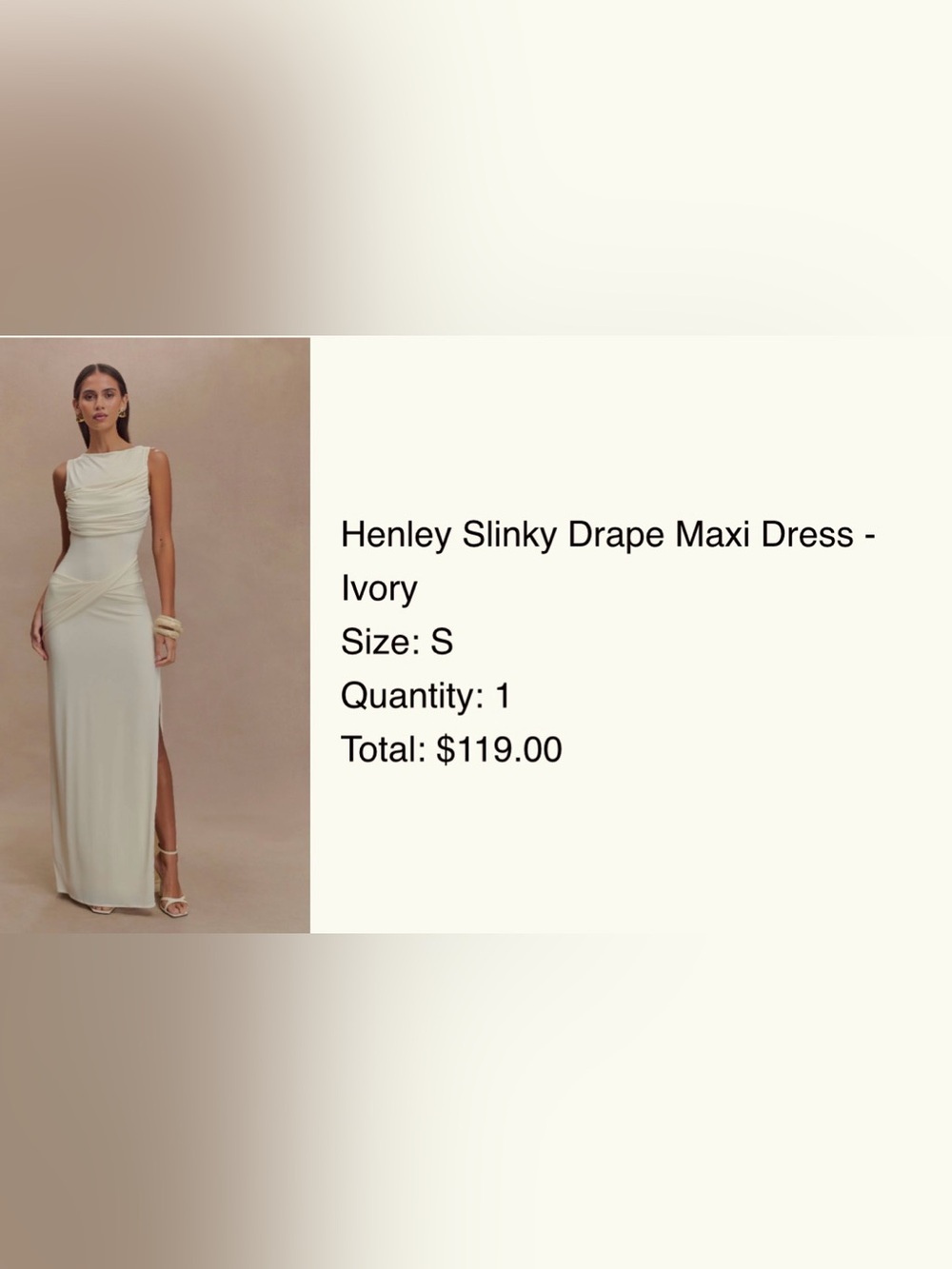 Ivory dress